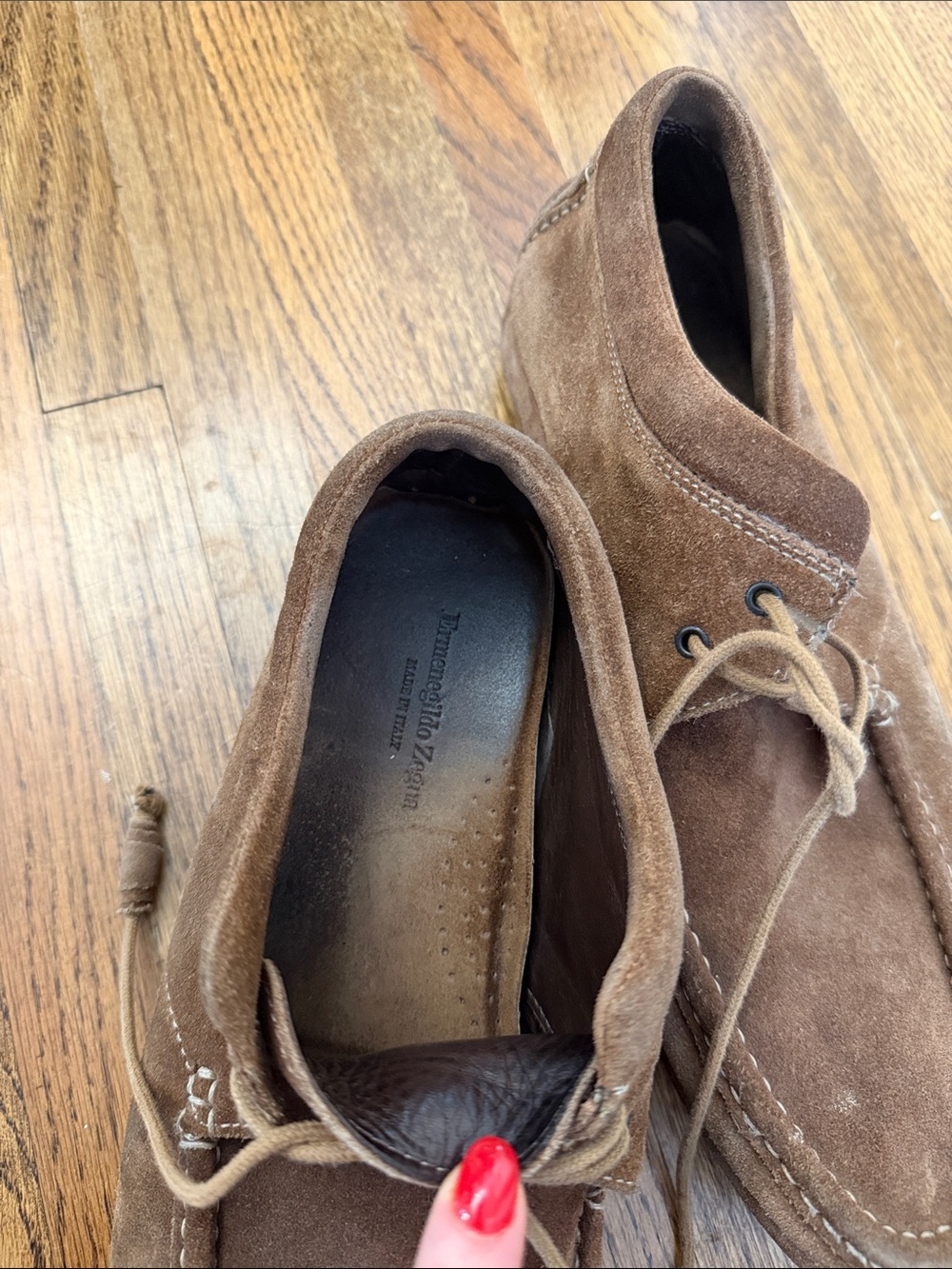 Brown Suede Men's Casual Lace-Up Shoes